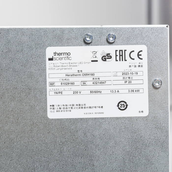 Thermo Scientific Heratherm OMH180 Umluft-Trockenschrank (2023/10)