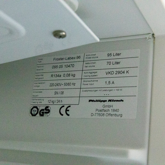 Kirsch Froster LABEX 96 – ATEX Explosion-Protected Laboratory Freezer 95 L