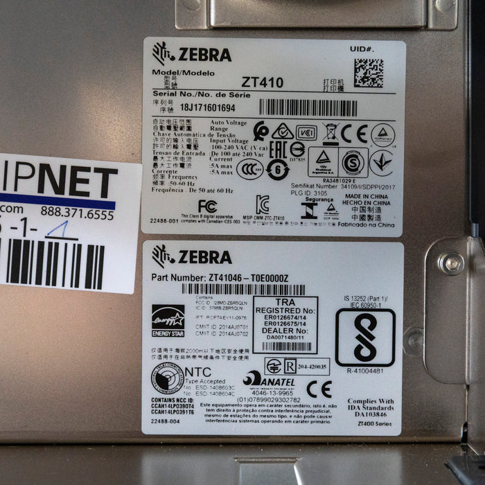Zebra ZT410 – Industrial Thermal Label Printer