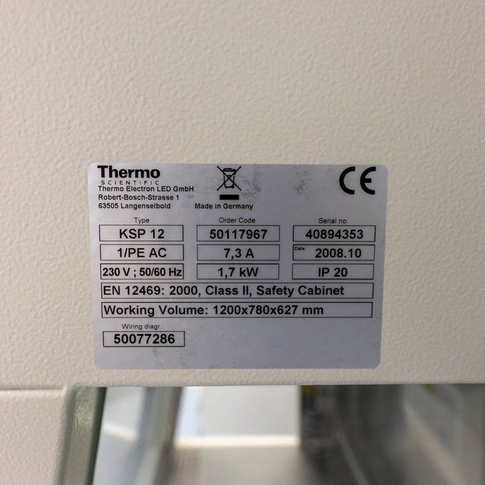 Thermo Scientific Herasafe KSP12 Biological Safety Cabinet 1.2