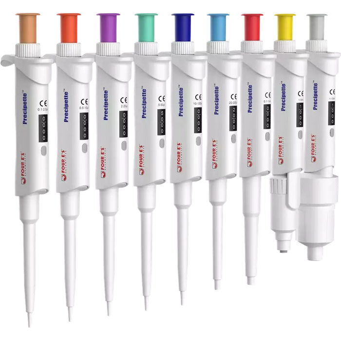 FOUR E's Scientific, Precipette - Einkanal-Pipette, verstellbares Volumen, 2-20 µL