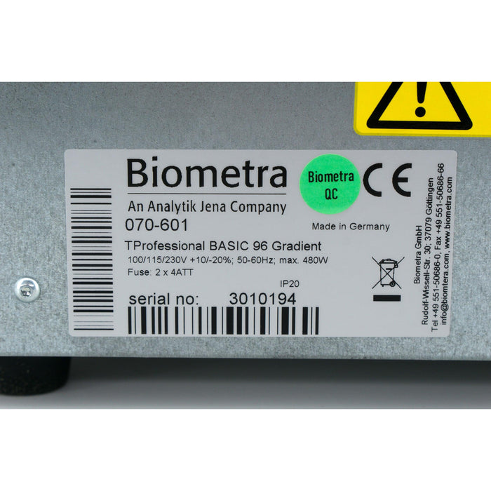 PCR-Thermocycler Biometra TProfessional BASIC 96 Gradient mit Goldblock (2012)
