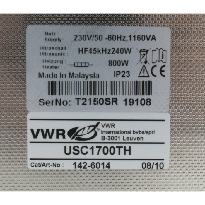 Ultraschallbad VWR USC1700TH mit Ablaufhahn (2010)