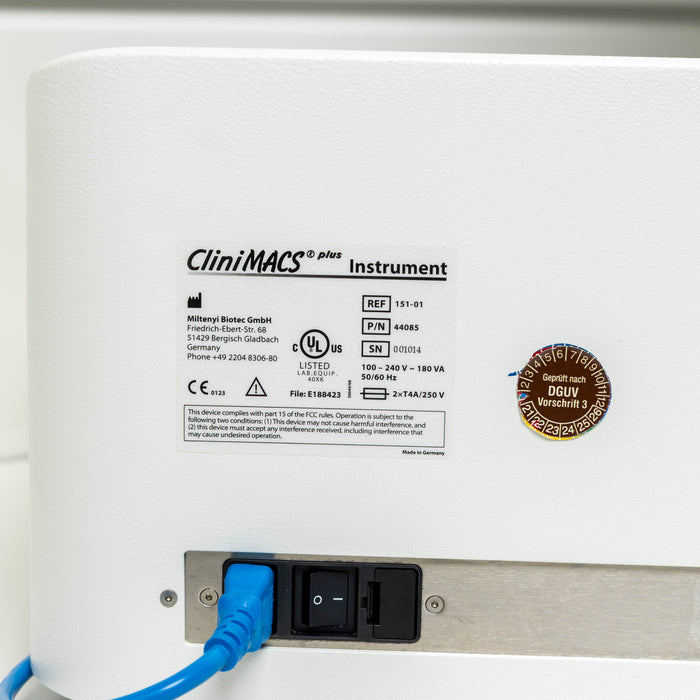 Miltenyi Biotec CliniMACS Plus – Automated Clinical Cell Separator