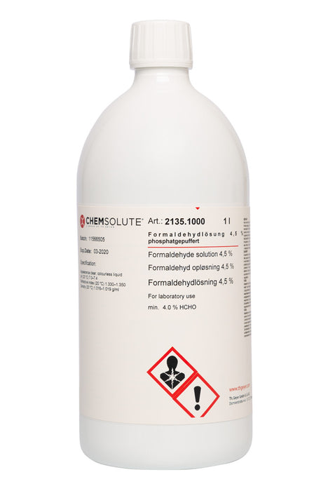 Formaldehydlösung 4,5 % phosphatgepuffert (stab.), für die Histologie geeignet
