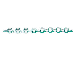Sapphire PCR 8er-Deckelkette, PP, für 673 2XX, grün, 125 Stück/Btl. (1250 Stk.)