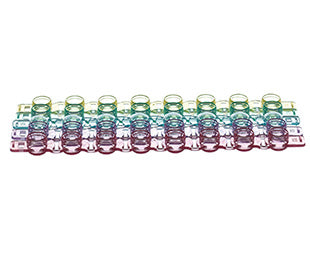 Sapphire PCR 8er-Deckelkette, PP, für 673 2XX, blau, violett, gelb, rot, grün sortiert, 125 Stück/Btl.  (1250 Stk.)