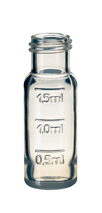 Kurzgewindeflasche ND9, PP, transparent, 1,5 ml, 32 x 11,6 mm, mit Füllmarkierungen, VE=100, LABSOLUTE®