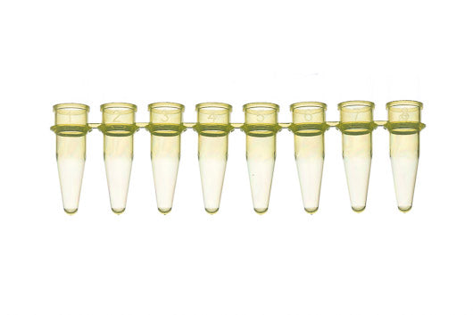 Sapphire PCR 8er Streifen, 0,2 ml, PP, ohne Deckel, gelb, 125 Stück/Btl. (1250 Stk.)