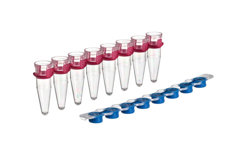 Sapphire PCR 8er Streifen, 0,1 ml, niedrig, separater flacher Deckelstreifen (ComboPack), natur, 125 Stück/Btl. (1250 Stk.)