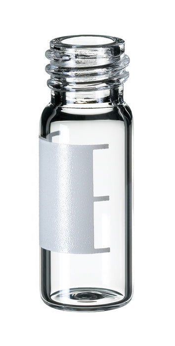 Gewindeflasche ND10, Klarglas, 1. hydrolytische Klasse, 1,5 ml, 32 x 11,6 mm, mit Schriftfeld und Füllmarkierungen, VE=100, LABSOLUTE®