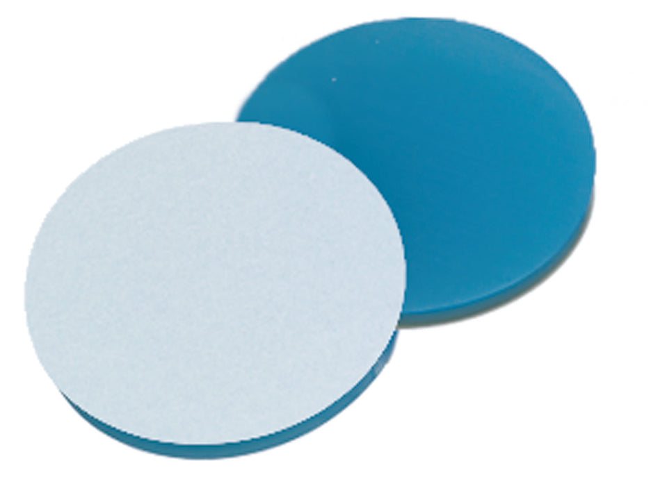 Septum, 17,5 mm, Silikon blau transparent/PTFE weiß, 1,3 mm, 45° shore A, VE=1000, LABSOLUTE®