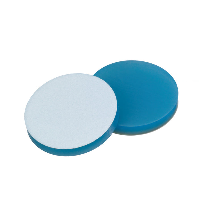 Septum, 16 mm, Silikon blau transparent/PTFE weiß, 1,7 mm, 45° shore A, VE=1000, LABSOLUTE®