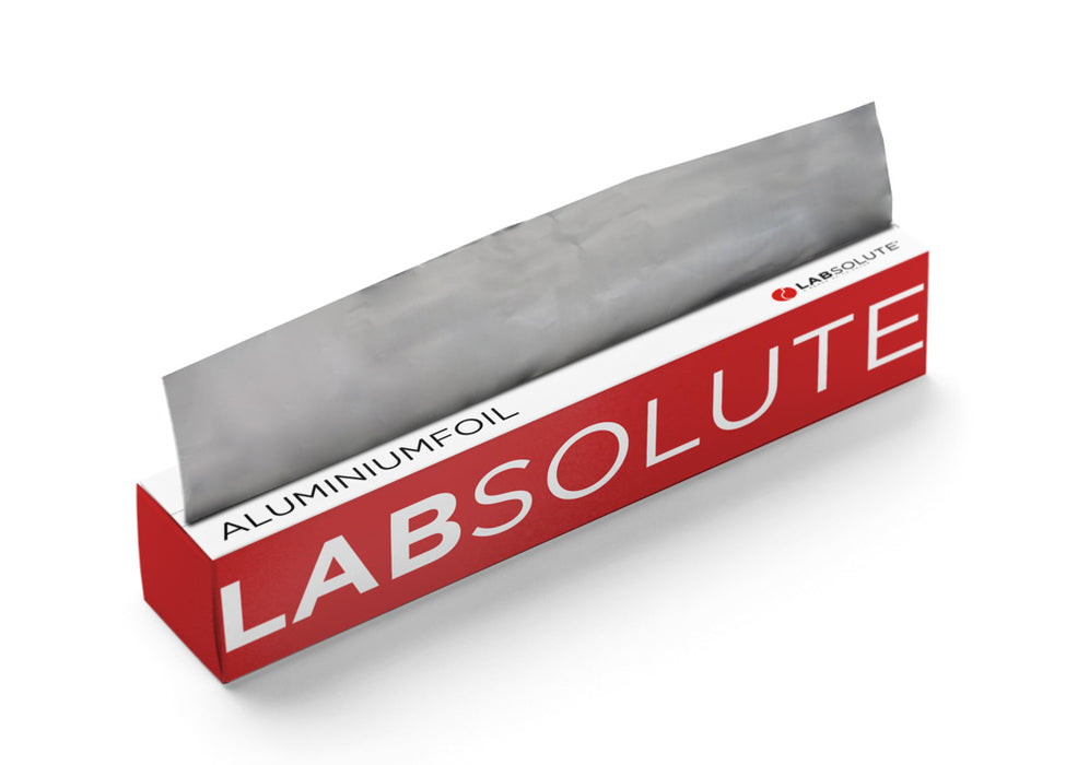 Aluminiumfolie, 10 m x 30 cm (LxB), 15 µm Stärke, Karton-Kleindispenser, VE=1, LABSOLUTE®