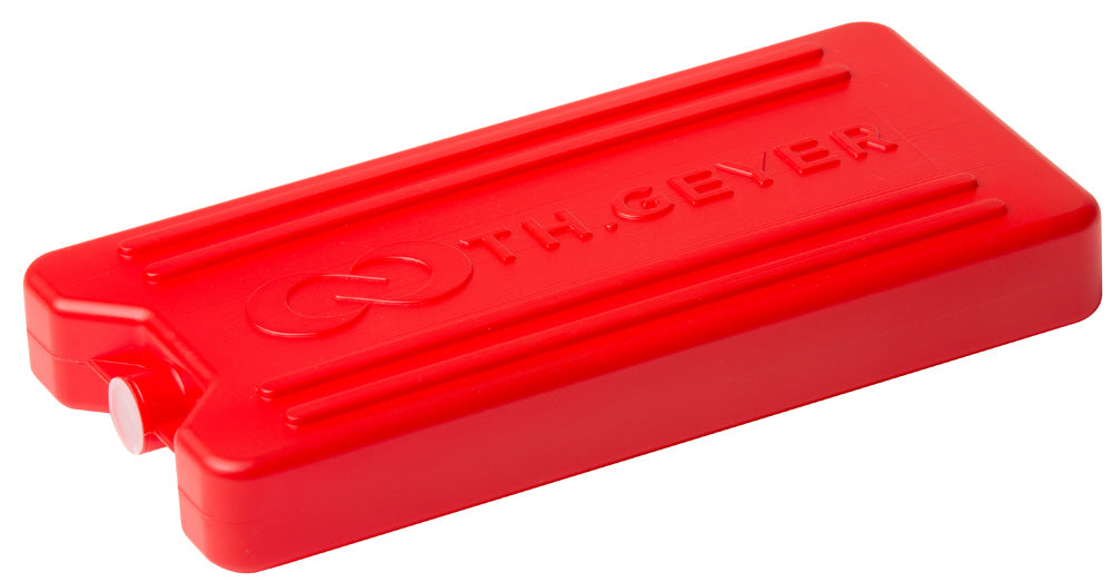 Mehrweg-Kühlakku, rot, 260 g, 168x85x24 mm, TH. Geyer-Prägung, VE=1, LABSOLUTE®