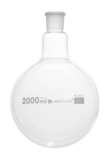 Einhals-Rundkolben, 2000 ml, NS 29/32, aus Borosilikatglas 3.3, ohne Stopfen, gemäß DIN EN ISO 4797, VE=1, LABSOLUTE®