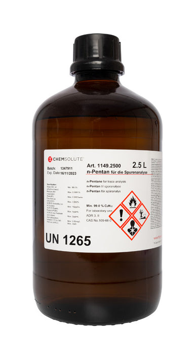 n-Pentan für die Spurenanalyse (min. 99,0 %), geeignet auch für die Pestizidanalyse