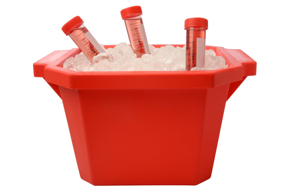 Eisbehälter 4,5 l mit Deckel, Rot, 334 x 185 x 280 mm (BxHxT), VE= 1, LABSOLUTE®