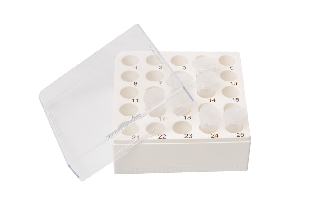 Cryo-Box für 5 ml Reaktionsgefäße, PC, 25 Plätze, VE=4, LABSOLUTE®