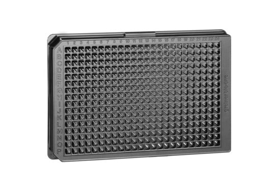Zellkultur-Mikroplatte, 384 Well, PS, µClear®, mit Abdeckplatte, schwarz, TC, steril, 20 Stück/Btl. (120 Stk.)