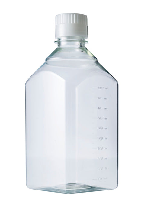 Mediumflasche, 1.000 ml, PET, vierkantig, steril 25 KGY (24 Stk.)