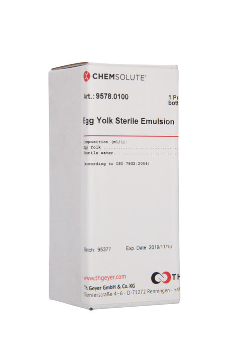 Eigelb Emulsion 20 %, steril für mikrobiologische Medien, ISO 7932