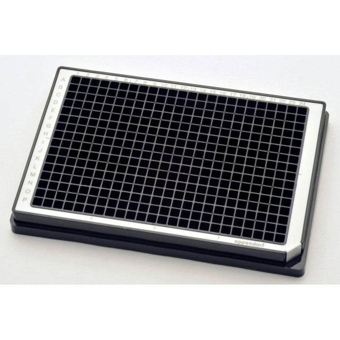 Microplate 384/V-PP, schwarze Wells, Umrandungsfarbe weiß, PCR clean, 240 Platten (10x 24 St.) (240 Stk.)