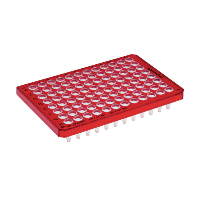 twin.tec PCR Plate 96, semi- skirted (Wells farblos) Rot, 25 Stk. (25 Stk.)